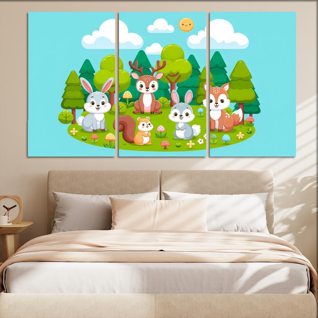Friendly Forest Friends Premium Artwork Frames