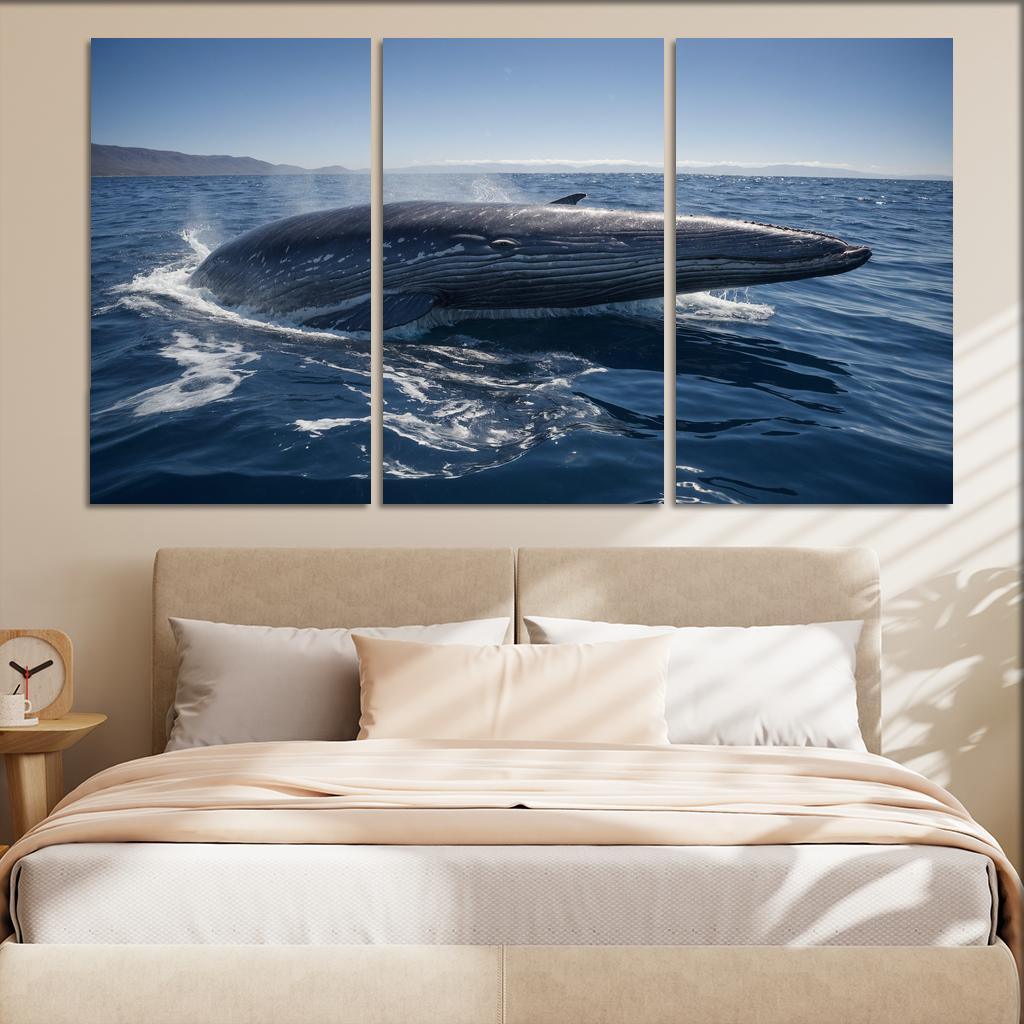 The Enigmatic Blue Whale The Largest Creature On Earth Custom Paintings Frame
