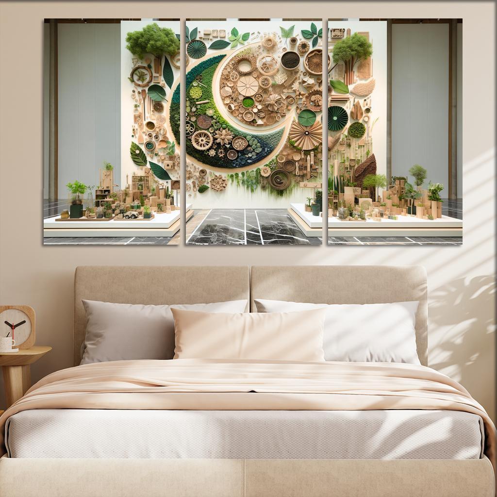 Nature's Art The Beauty Of Sustainable Practices Multi-panel Paintings