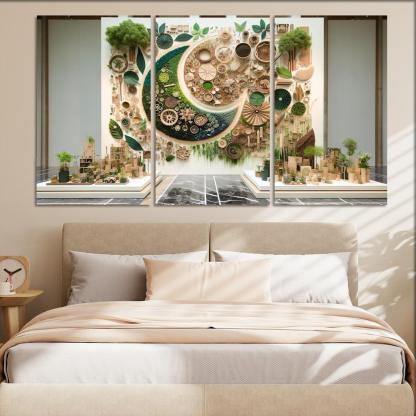 Nature's Art The Beauty Of Sustainable Practices Multi-panel Paintings