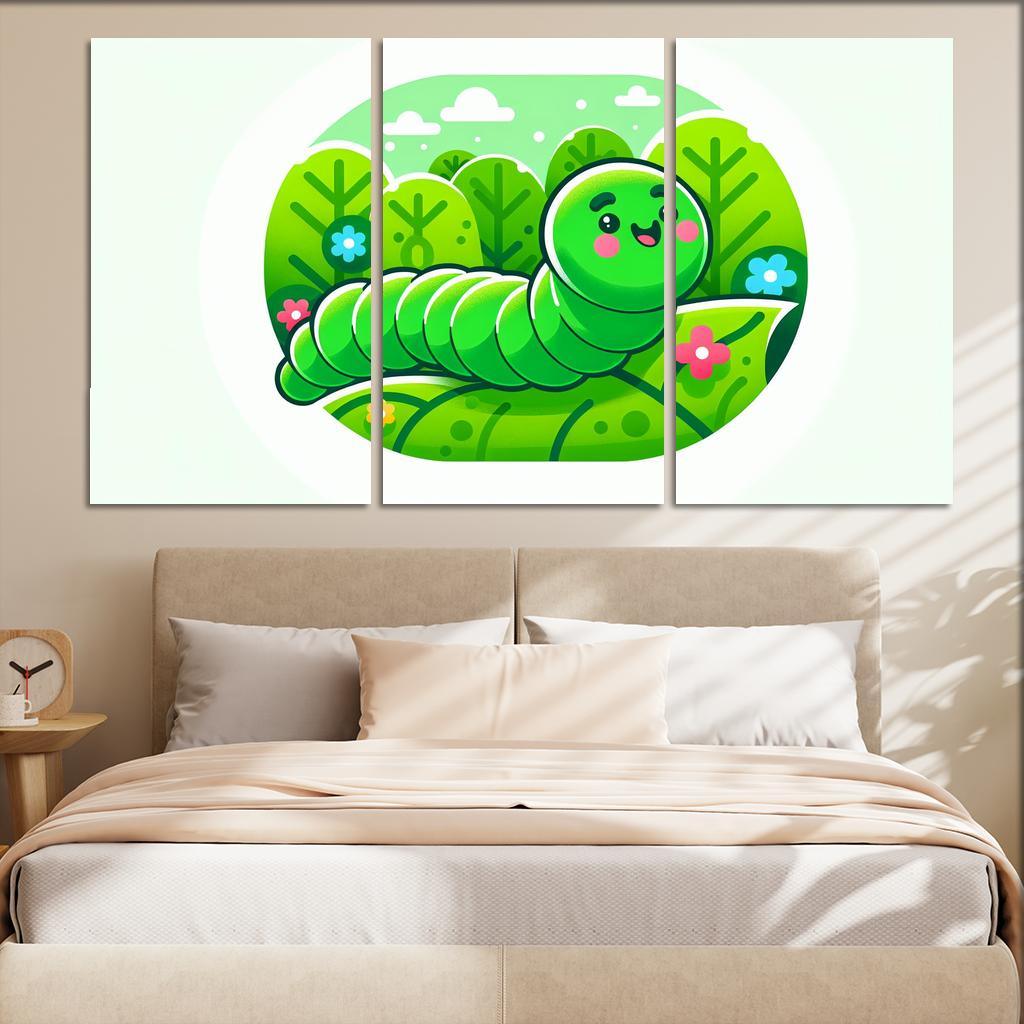 Cute Caterpillar - Nature Explorer Framed Paintings