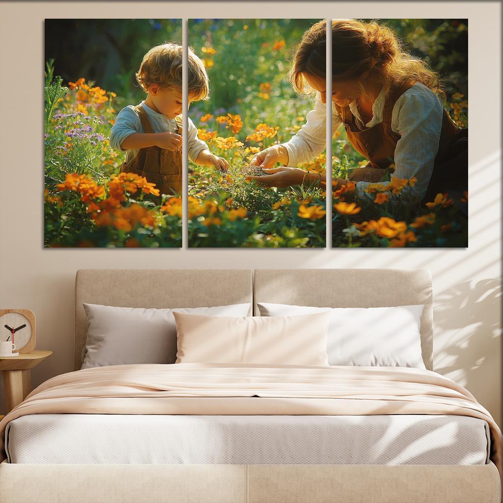 A Garden Of Hope A Mothers Nurturing Spirit Canvas Paintings Frame