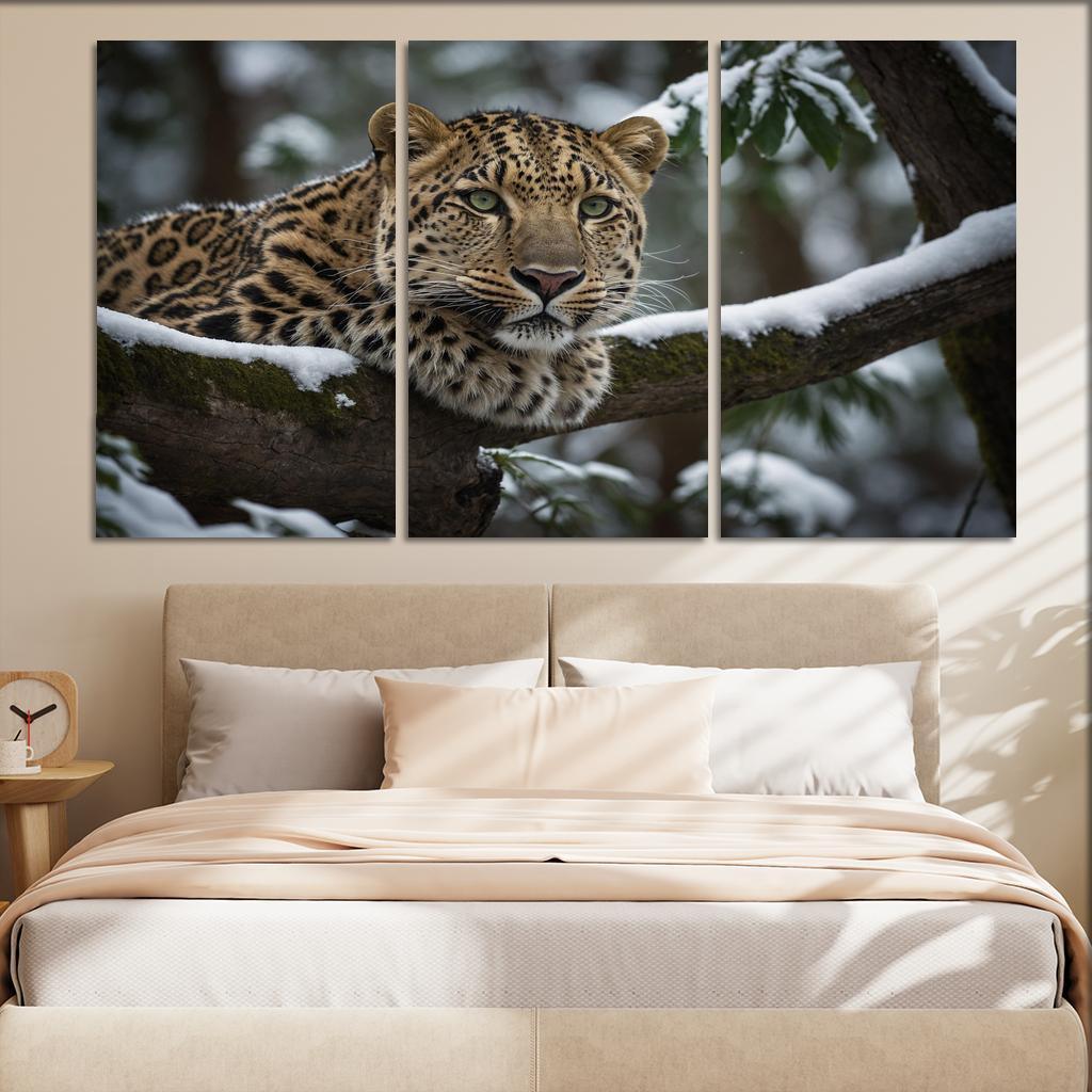 The Magnificent Amur Leopard Ghost Of The Forest Canvas Paintings Frame