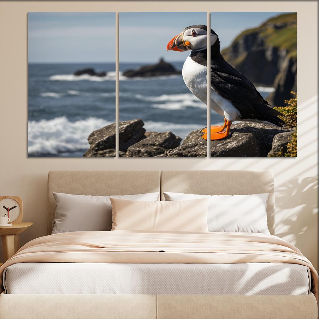 The Magnificent Puffin The Clown Of The Sea Custom Paintings Frame
