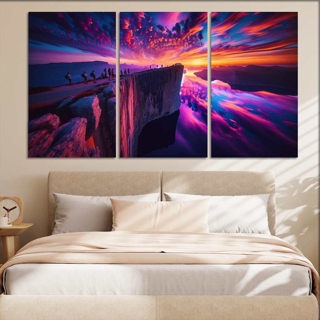 Sunset Ridge Cliffside Viewpoint Art Trends