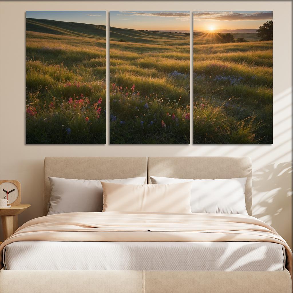 The Whispering Meadows Of Dewdrop Vale Modern Paintings Frame