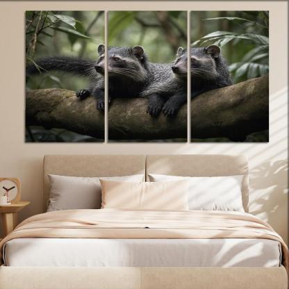 The Charming Binturong The Bearcat Of The Rainforest Canvas Paintings Frame