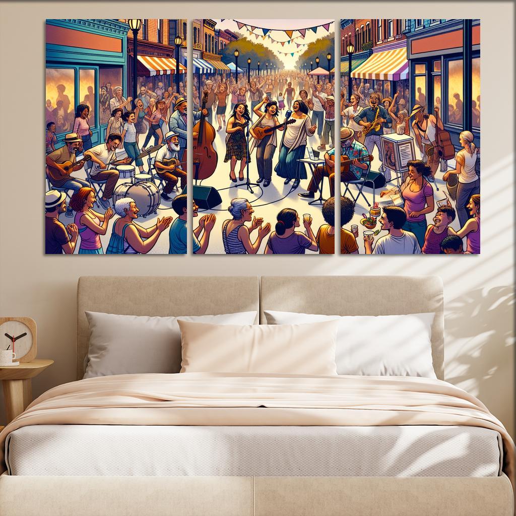 Fte De La Musique - France Framed Paintings