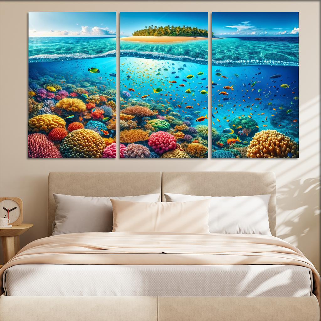 Coral Vista Underwater Wonderland Abstract Paintings Frame