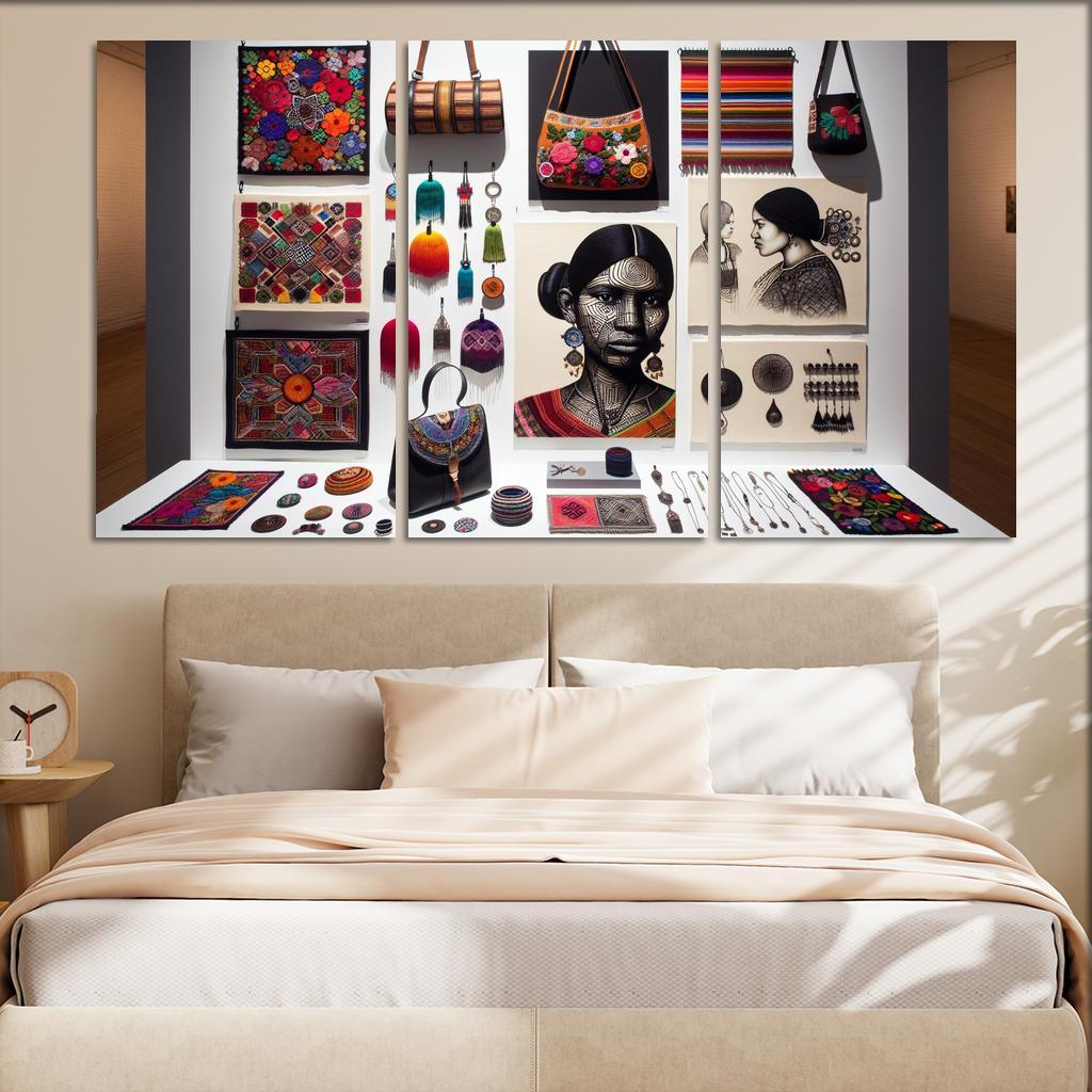 Artisan Craft Handmade Fashion and Accessories 3 Piece HD Canvas Wall Art-Original Frame