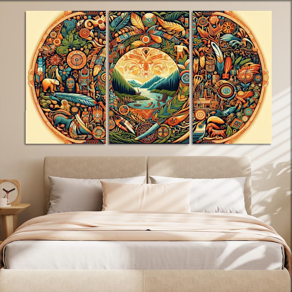 Cultural Tapestry Celebrating Indigenous Heritage Custom Paintings Frame