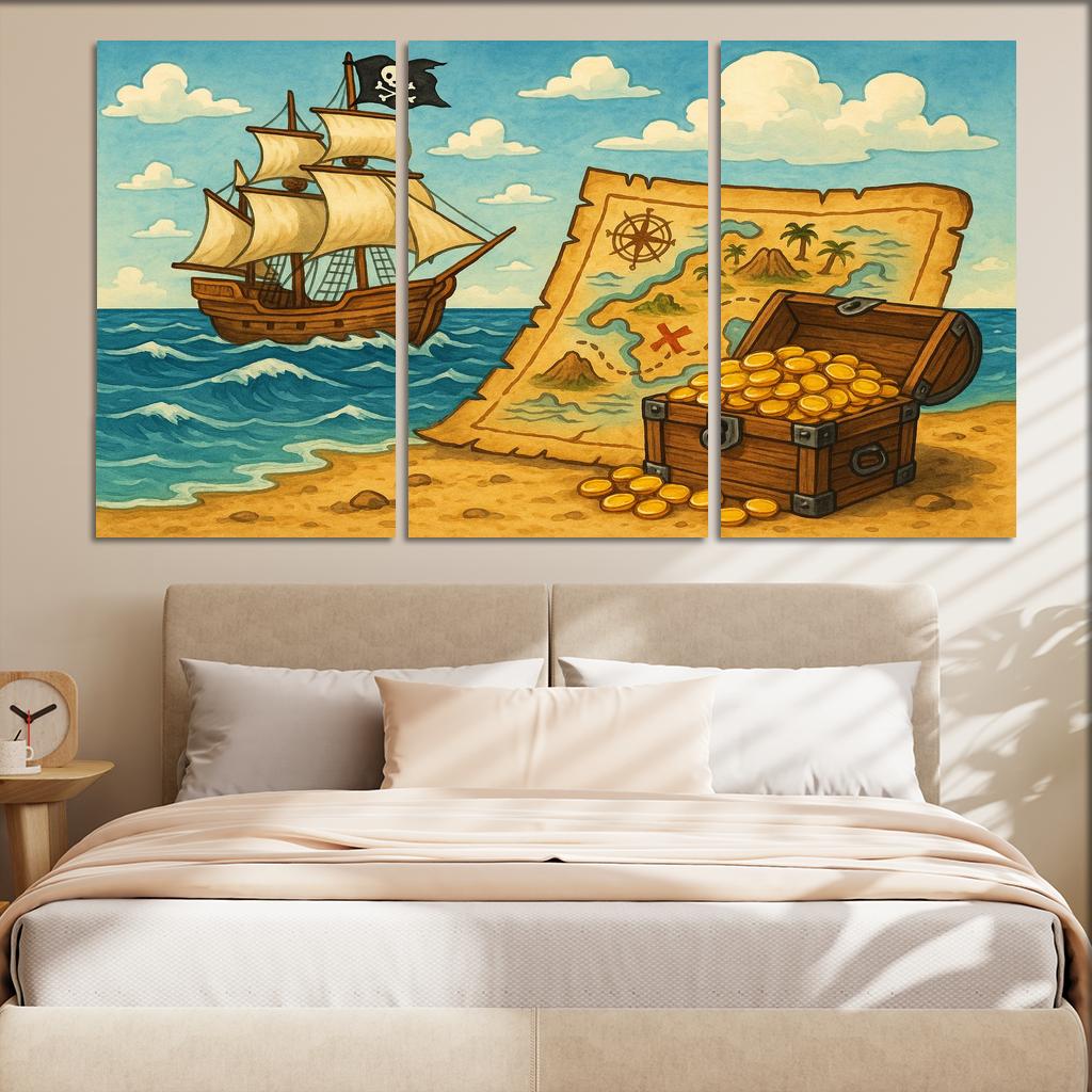 Pirate's Treasure - High Seas Adventure Framed Paintings