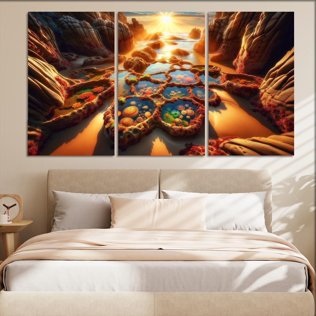 Tidal Pool Treasure Cove Modern Paintings Frame