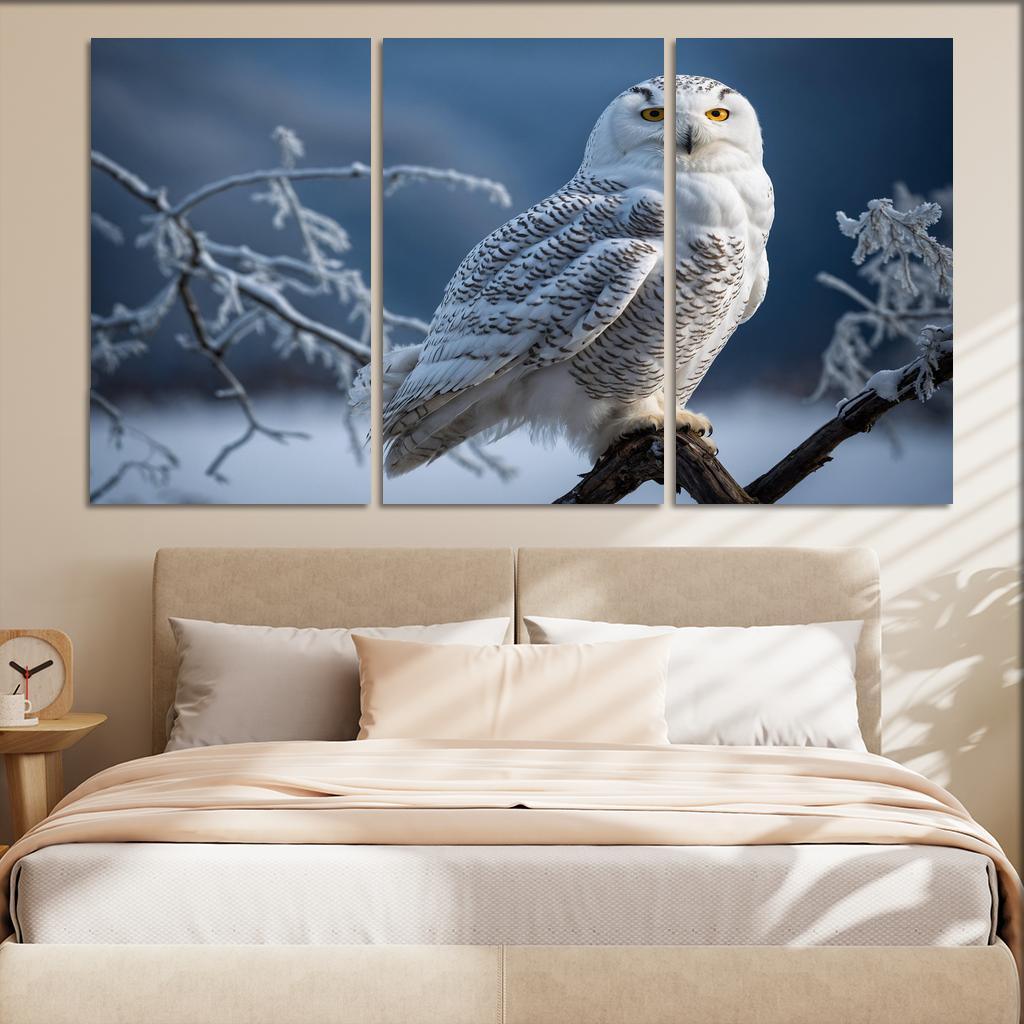 The Regal Snowy Owl Silent Hunter Of The Arctic Modern Paintings Frame