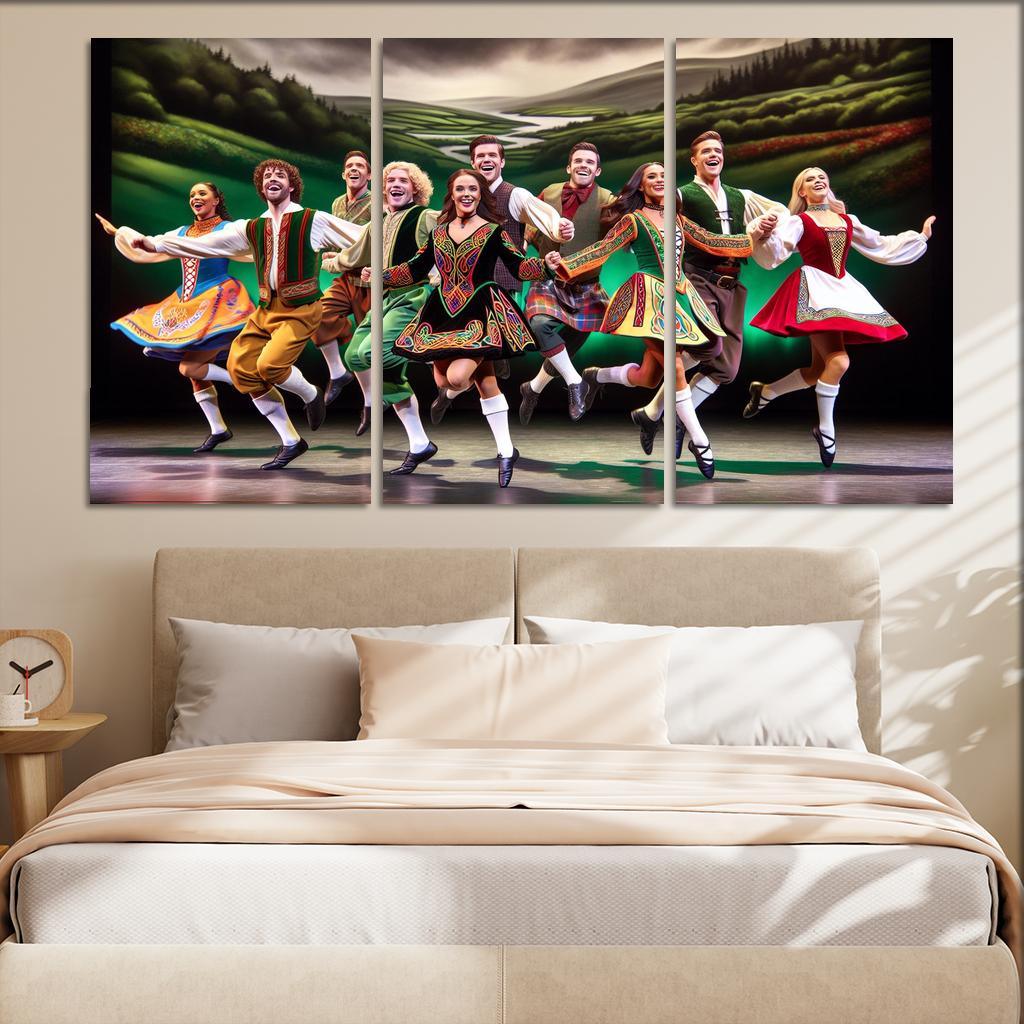 Celtic Dance The Rhythm Of The Emerald Isle Modern Paintings Frame