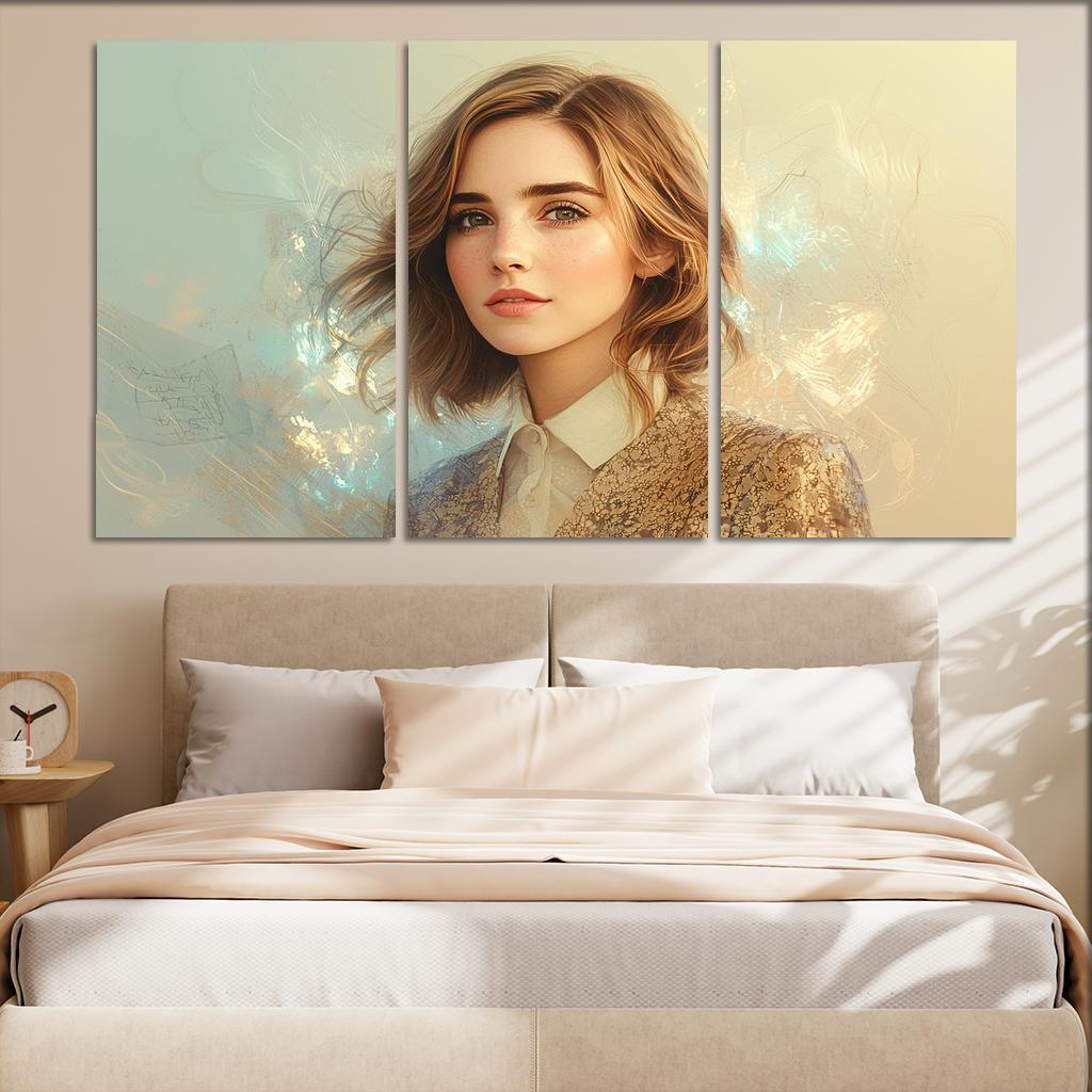 Emma Watson Leading With Grace In A Wizarding World Framed Paintings