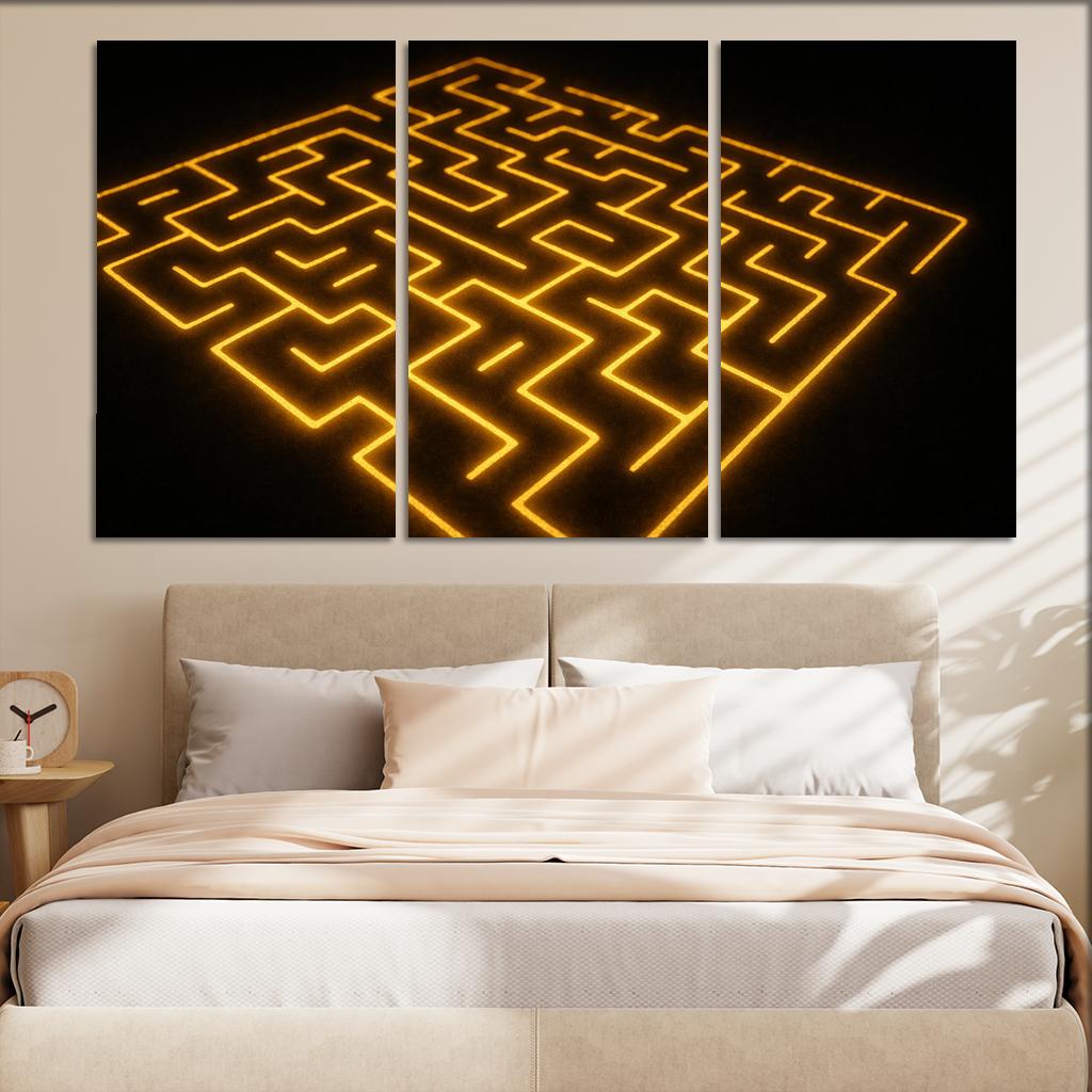 The Labyrinth Of Luminous Thought Premium Artwork Frames