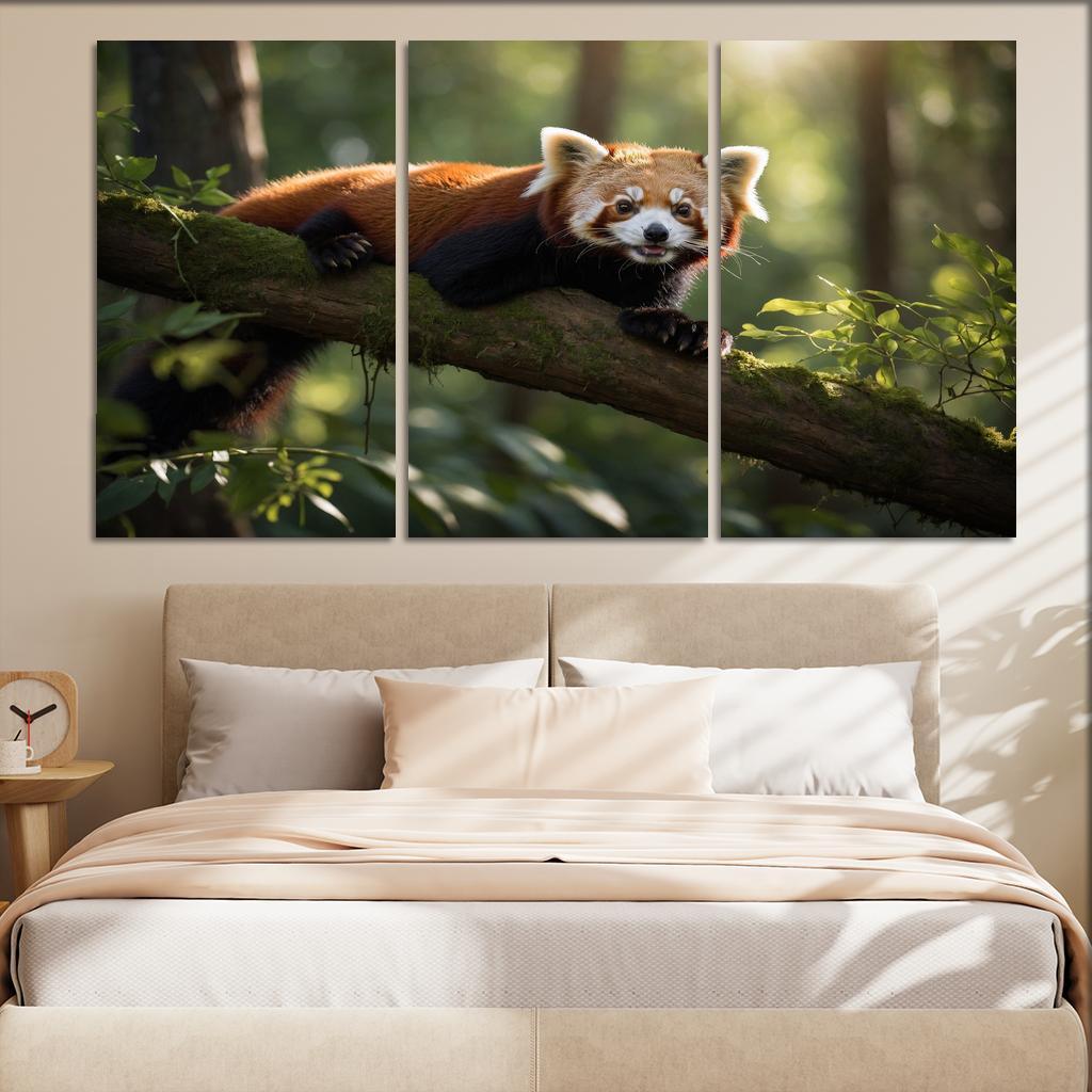 The Enigmatic Red Panda The Forest Dweller Framed Paintings