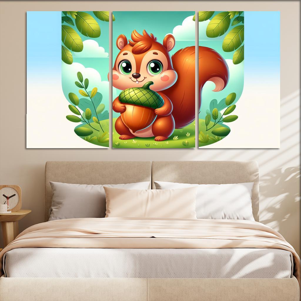 Sneaky Squirrel Modern Paintings Frame