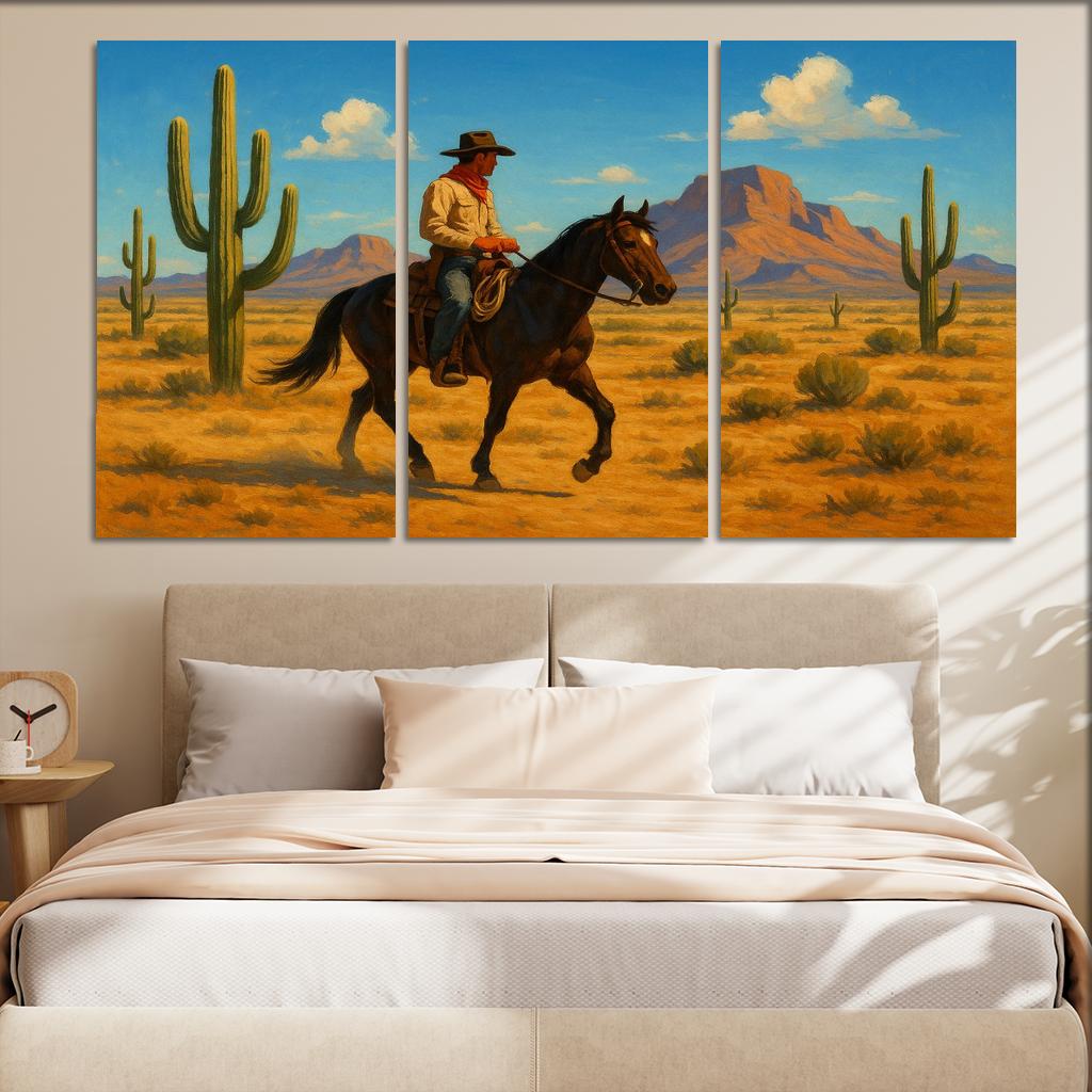 Wild West Adventure - Frontier Exploration Framed Paintings