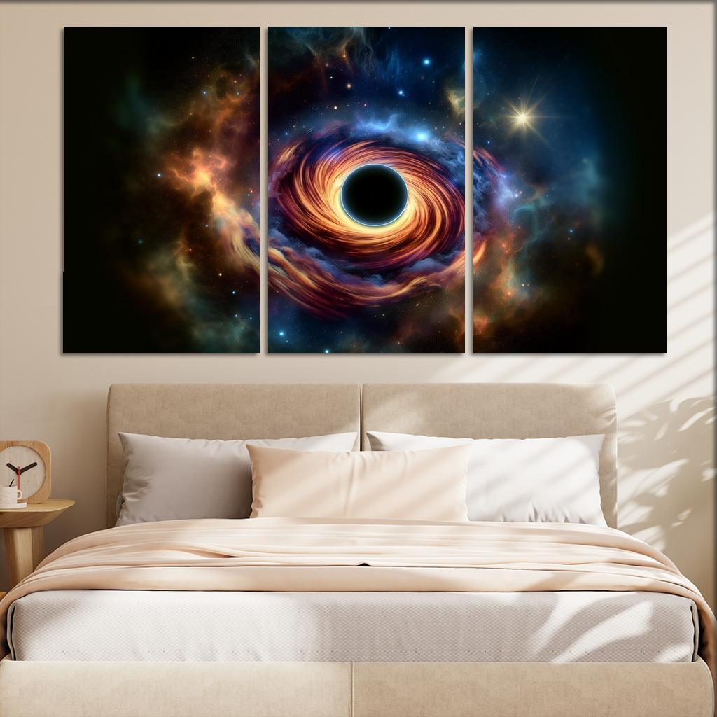 Exploring The Abyss Of Black Holes Abstract Paintings Frame