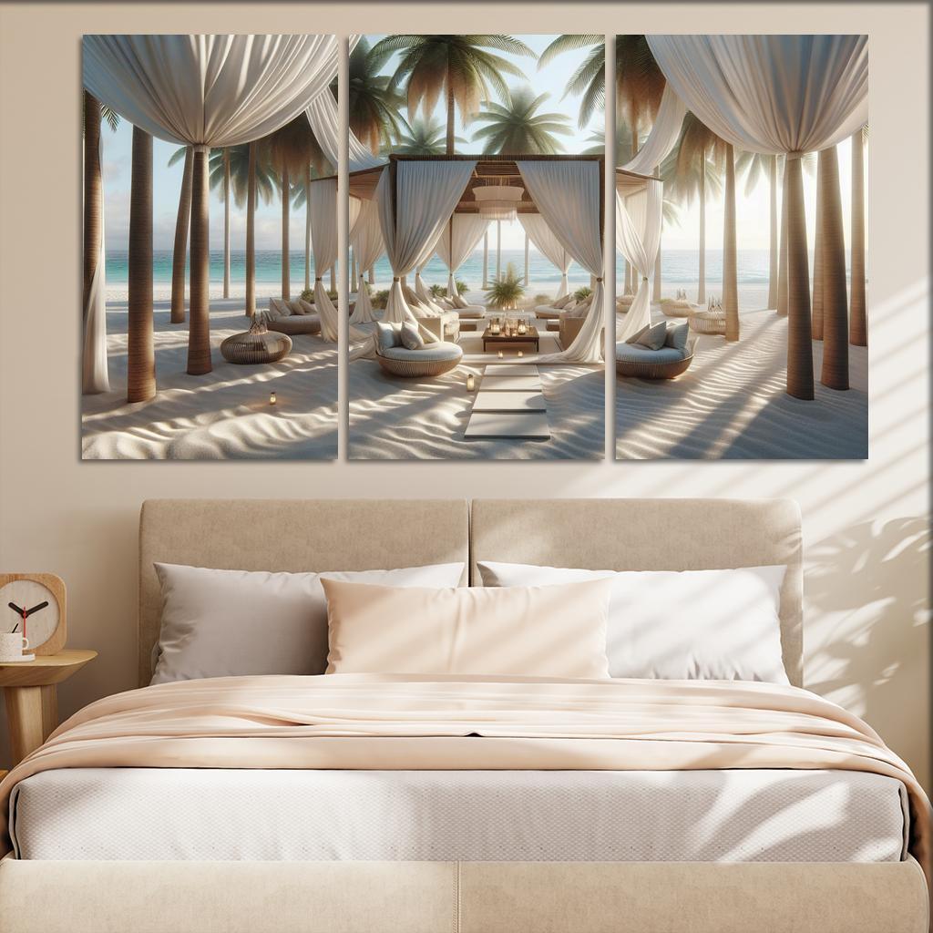 Tropical Oasis Beach And Spa Retreat Premium Artwork Frames