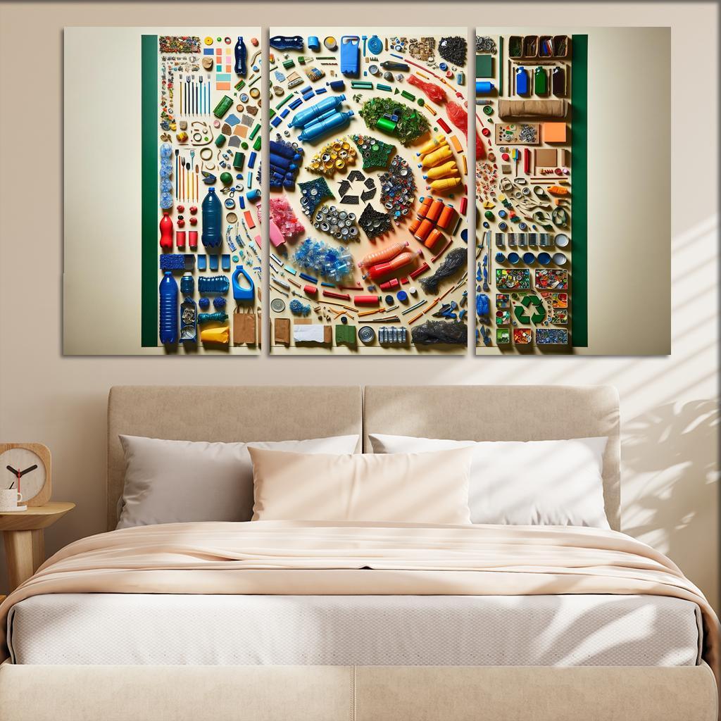 The Cycle Of Waste Advocating For A Circular Economy Multi-panel Paintings