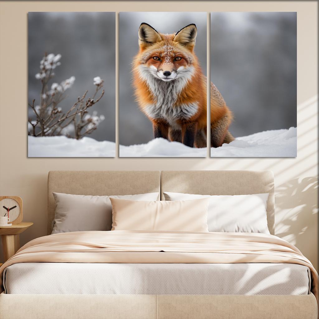 The Majestic Red Fox Master Of Adaptation Canvas Paintings Frame