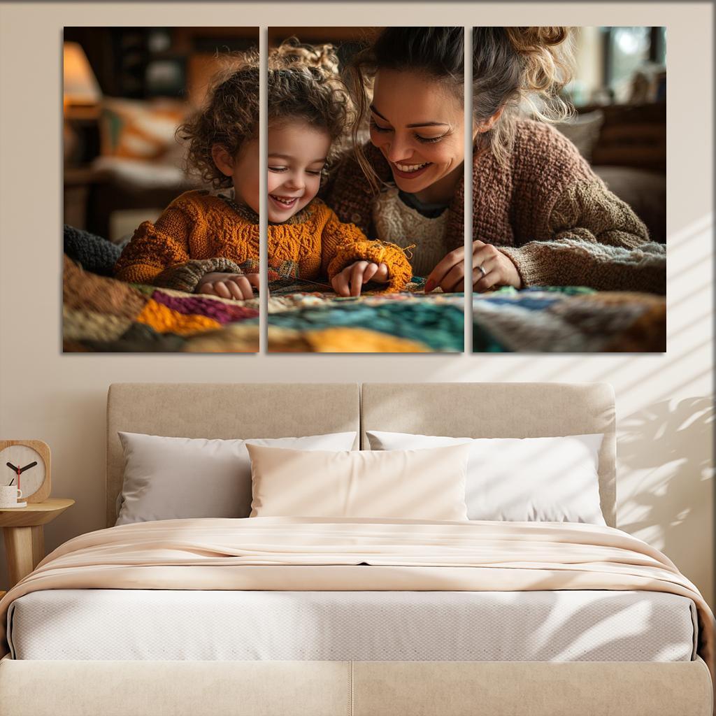 Threads Of Connection A Mothers Tapestry Of Love Canvas Paintings Frame