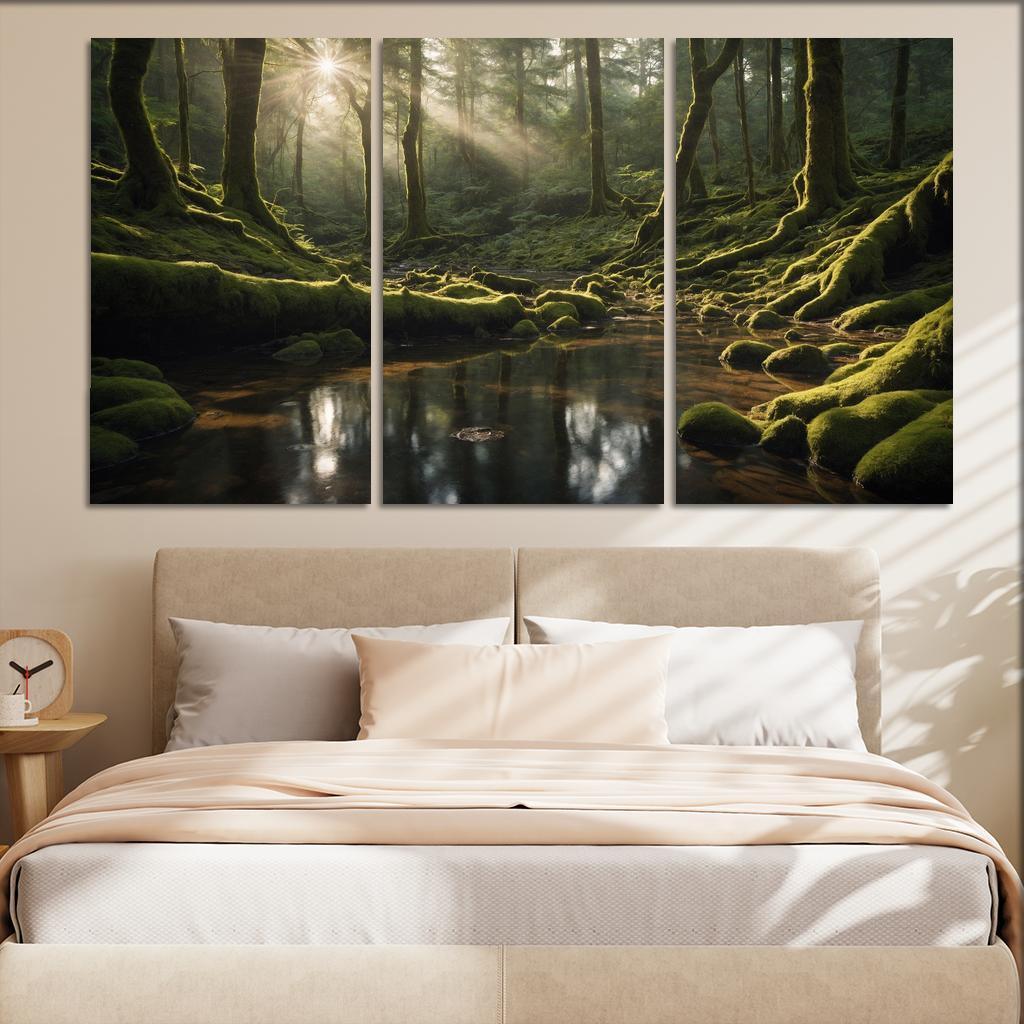 The Serenity Of Hidden Forest Glens Oil Paintings Frame
