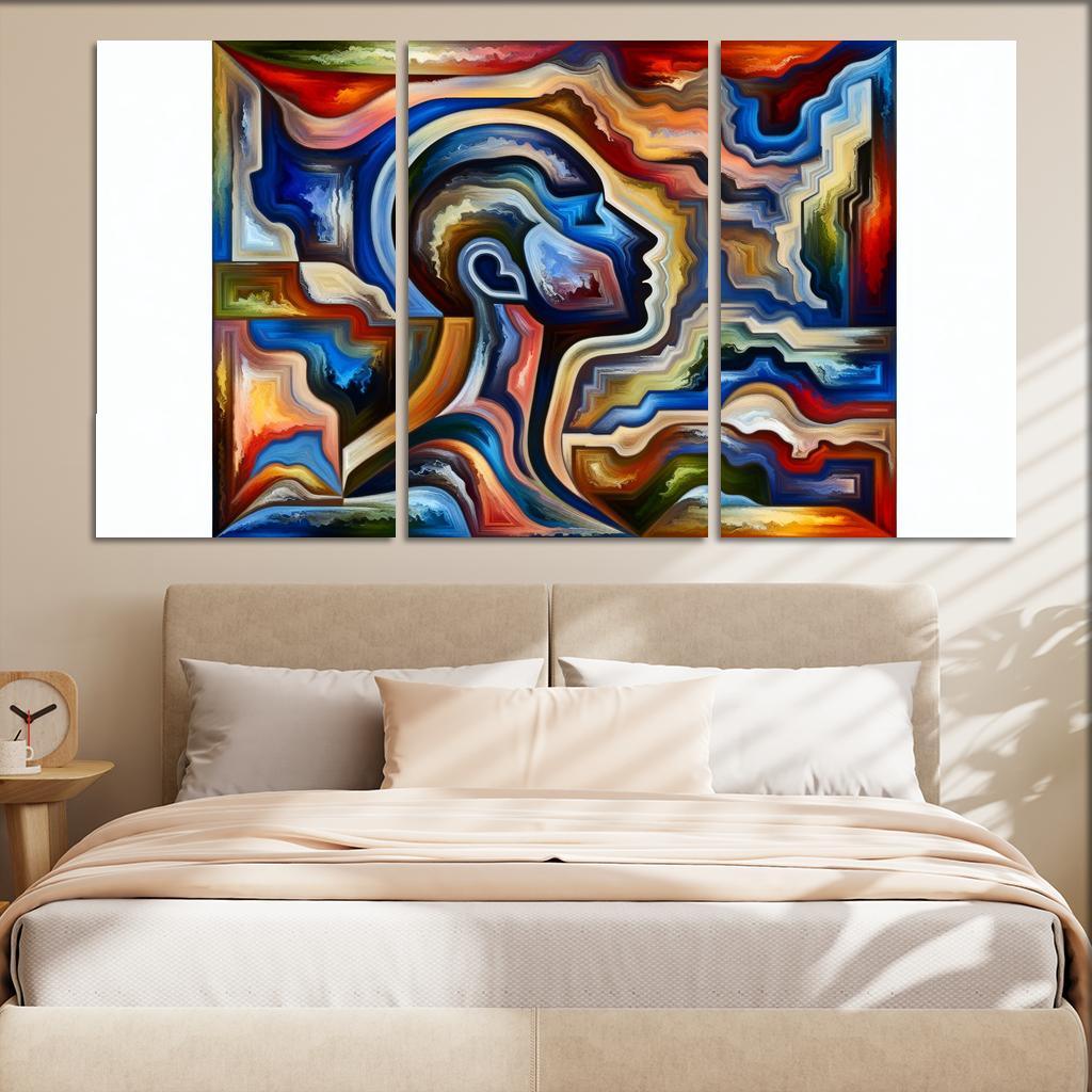 Invisible Battles Advocating for Chronic Illness Awareness 3 Piece HD Canvas Wall Art-Original Frame