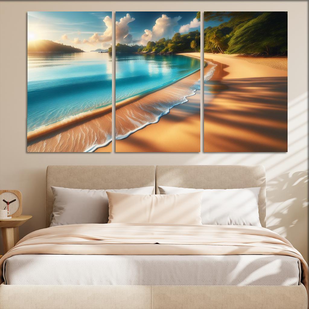 Coastal Serenity Beach Premium Artwork Frames