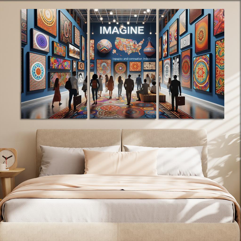 Bridging Cultures Artistic Expressions Of Unity Framed Paintings