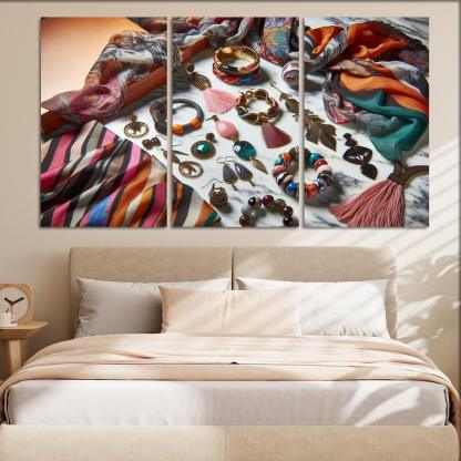 Artistic Accessories Statement Pieces 3 Piece HD Canvas Wall Art-Original Frame