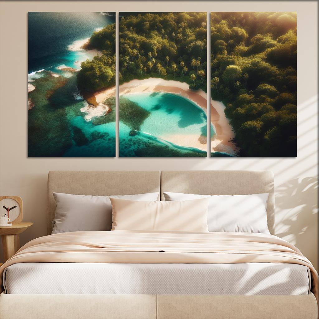 Hidden Paradise Beach Premium Artwork Frames
