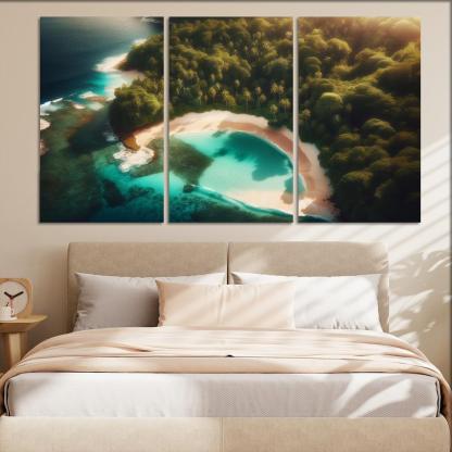 Hidden Paradise Beach Premium Artwork Frames
