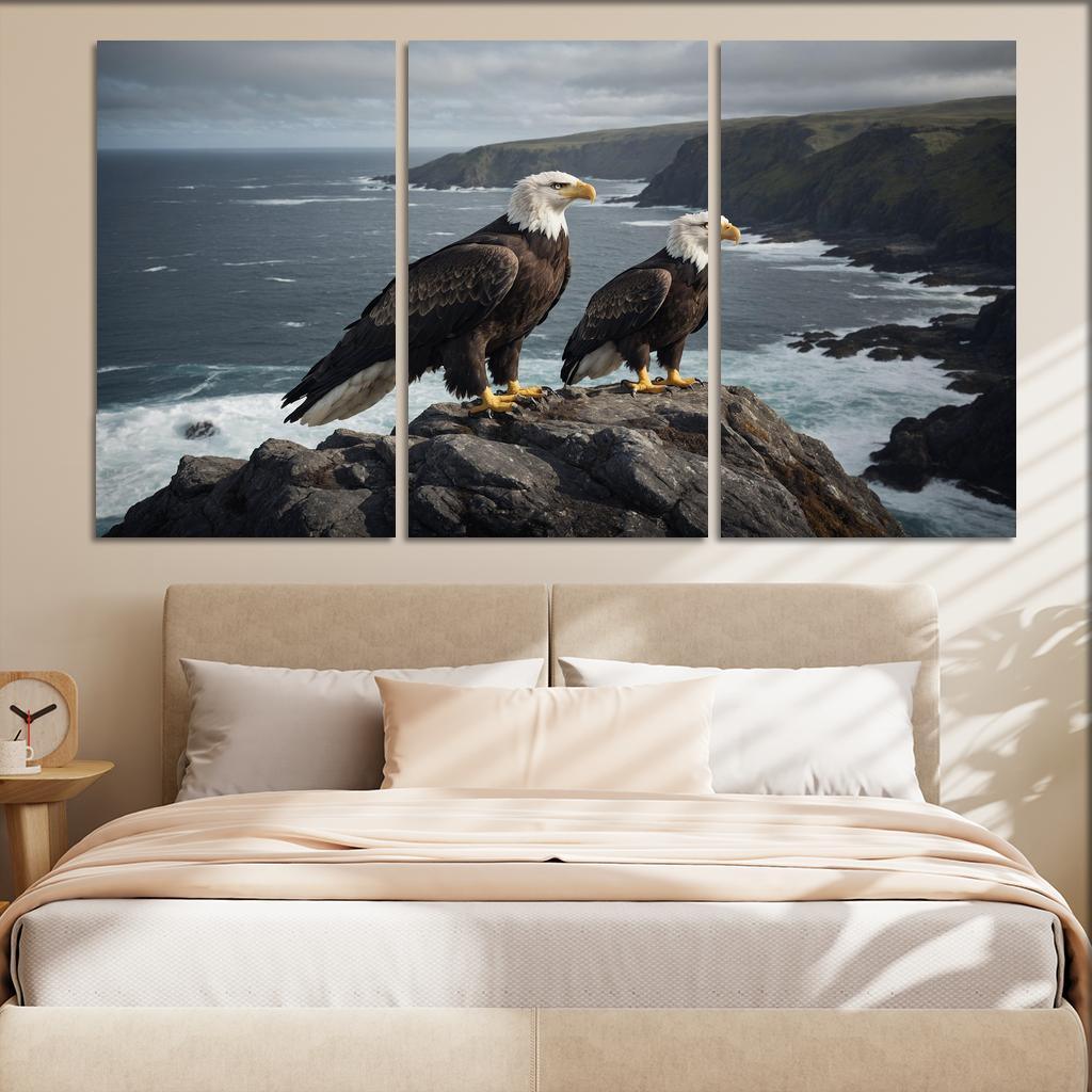 The Magnificent Steller's Sea Eagle Ocean's Sovereign Oil Paintings Frame