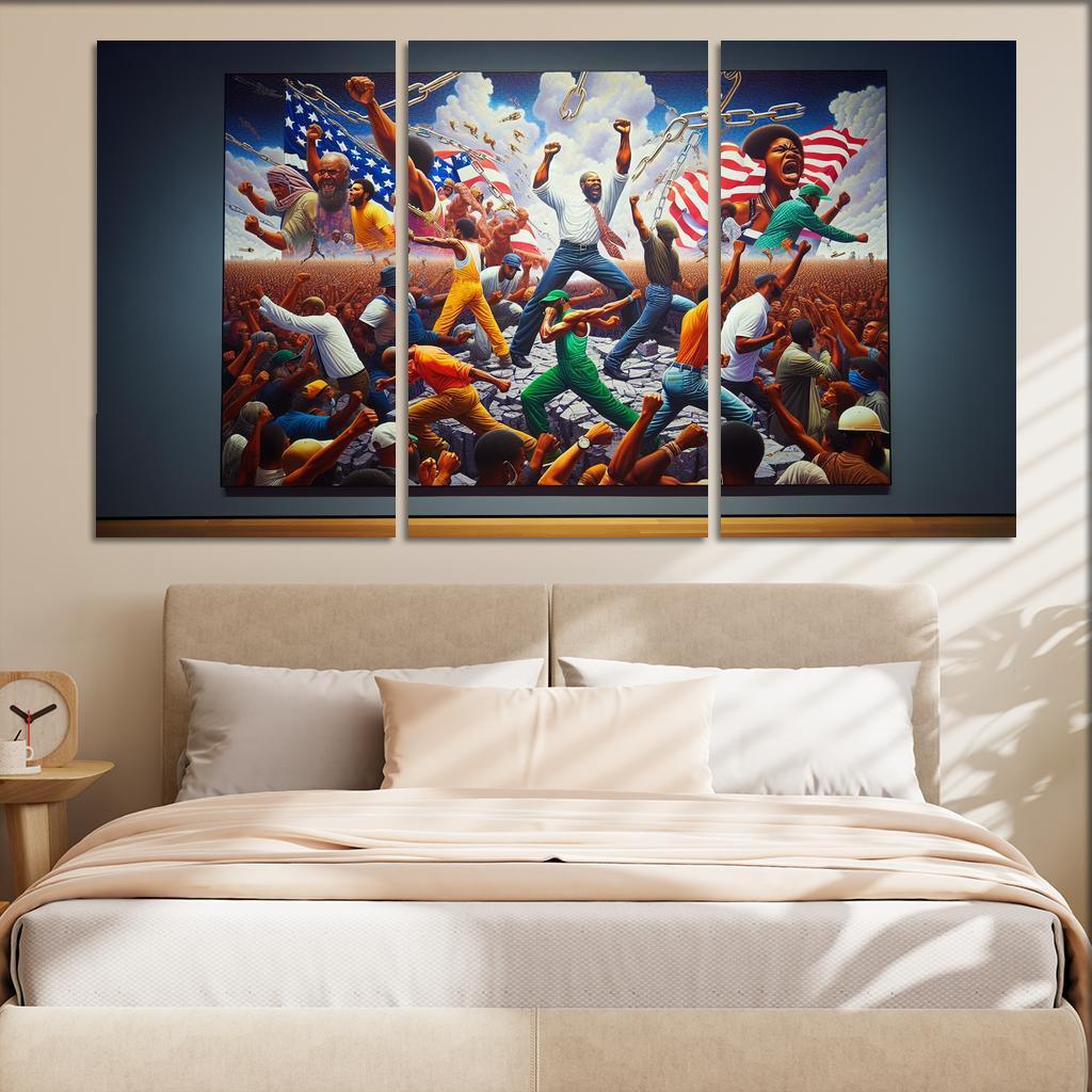 Walls Of Justice The Fight Against Racial Inequality Multi-panel Paintings