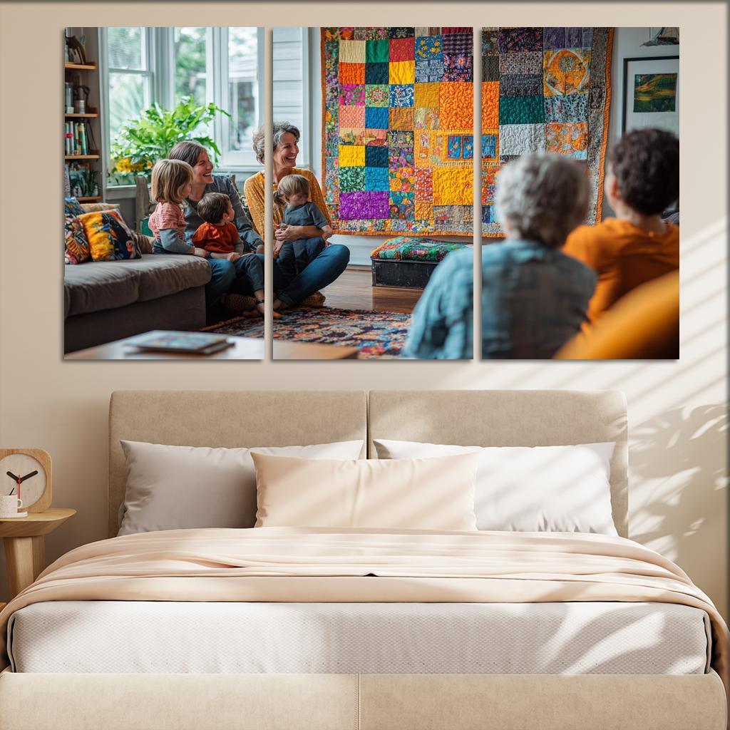 Threads Of Togetherness A Mothers Tapestry Custom Paintings Frame
