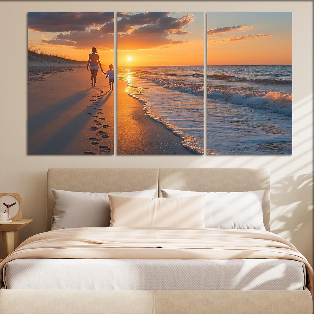 Footprints In The Heart A Mothers Journey Canvas Paintings Frame