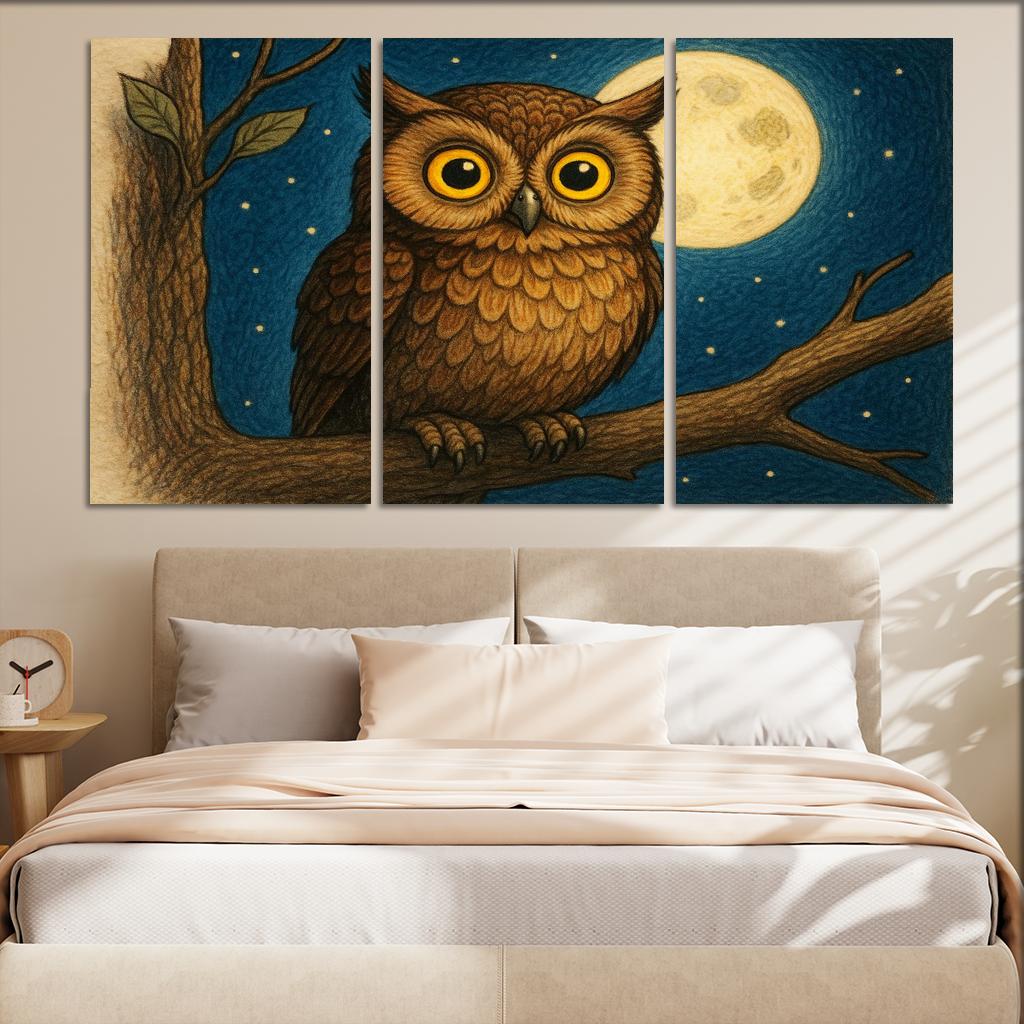Wise Owl Night Watcher Premium Artwork Frames