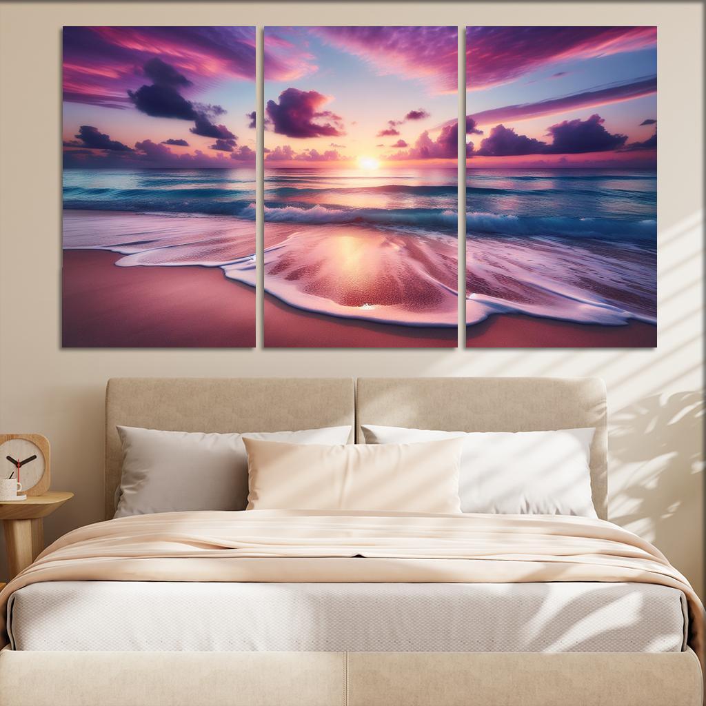 Sunrise Vista Coastal Meditation Spot Oil Paintings Frame