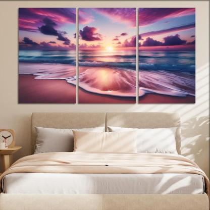 Sunrise Vista Coastal Meditation Spot Oil Paintings Frame