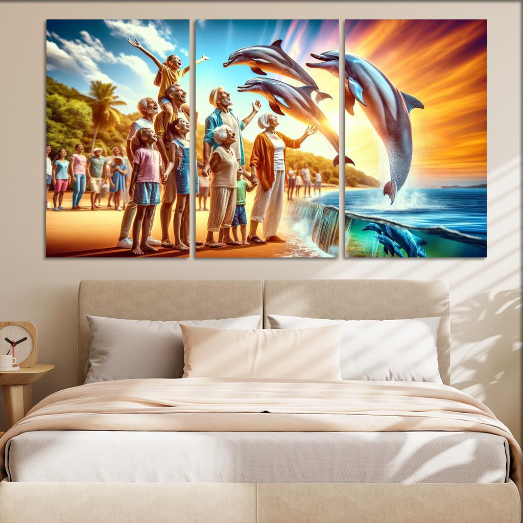 Dolphin Watch Point Wildlife Experience Custom Paintings Frame