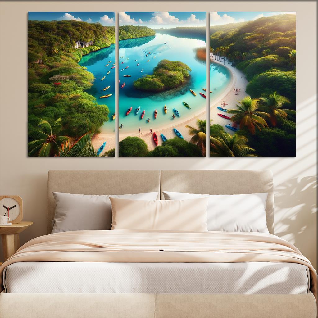 Lagoon Adventure Beach Premium Artwork Frames
