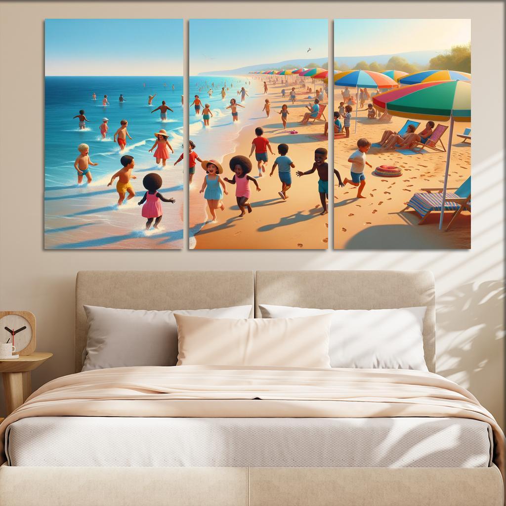 Blossom Beach A Colorful Family Retreat Premium Artwork Frames