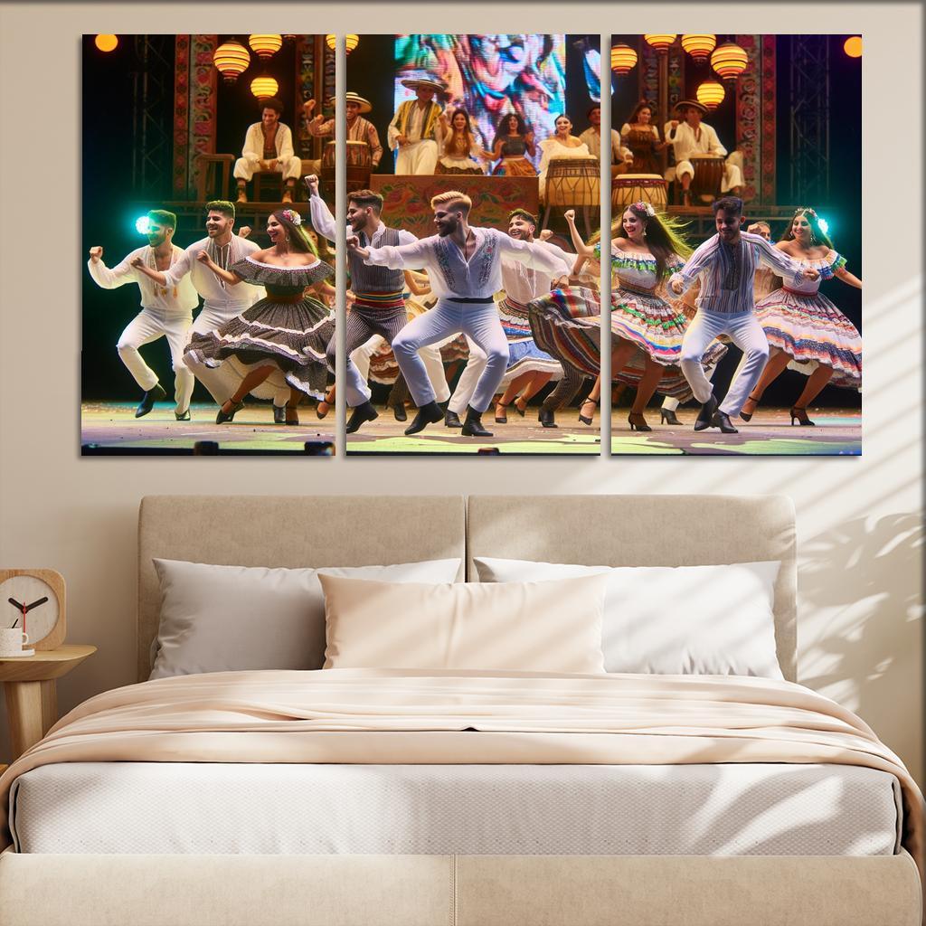 Cumbia The Dance Of Colombian Heritage Modern Paintings Frame