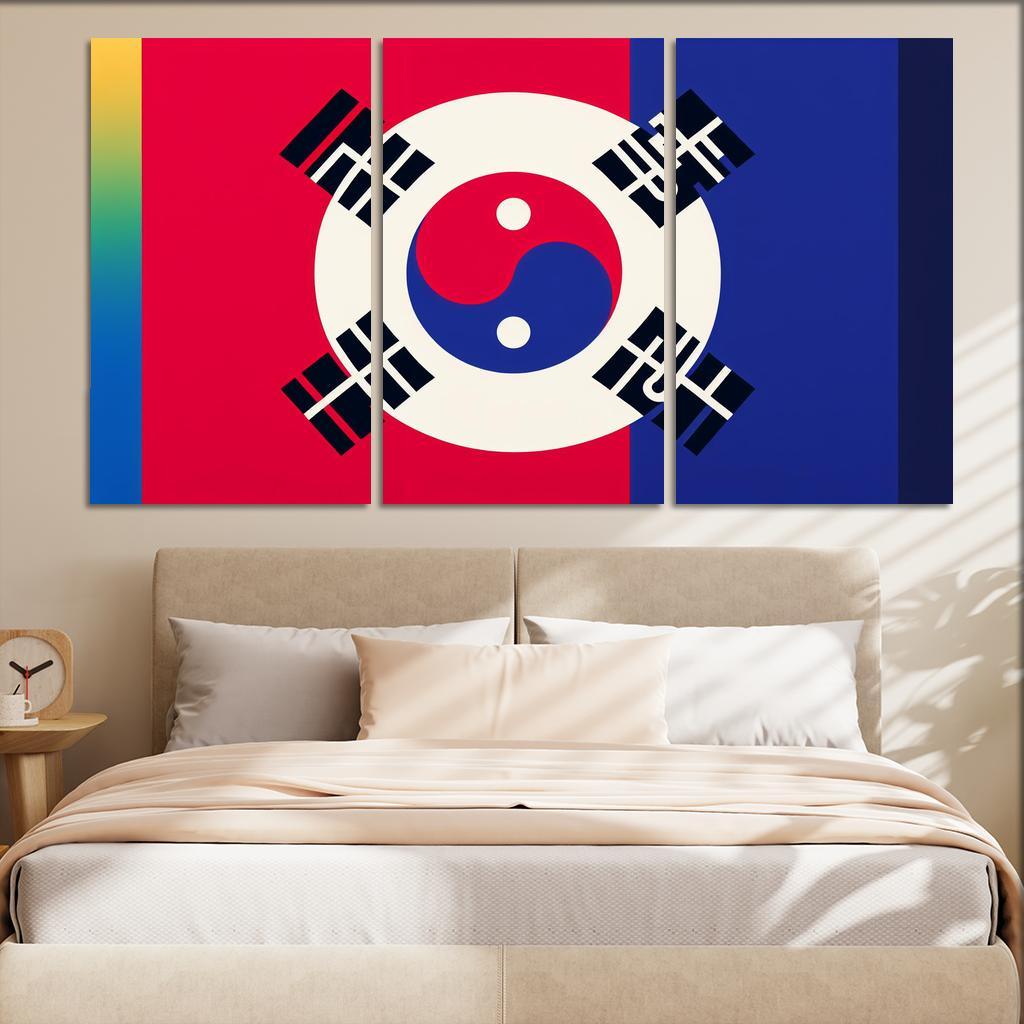 Heritage Of The East The Flag Of The Republic Of Korea Multi-panel Paintings
