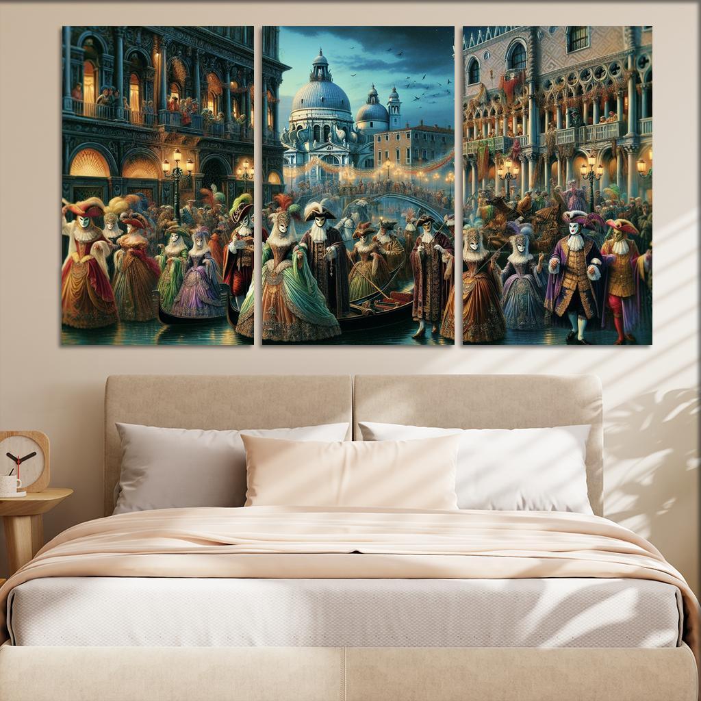 Carnival Of Venice Canvas Paintings Frame