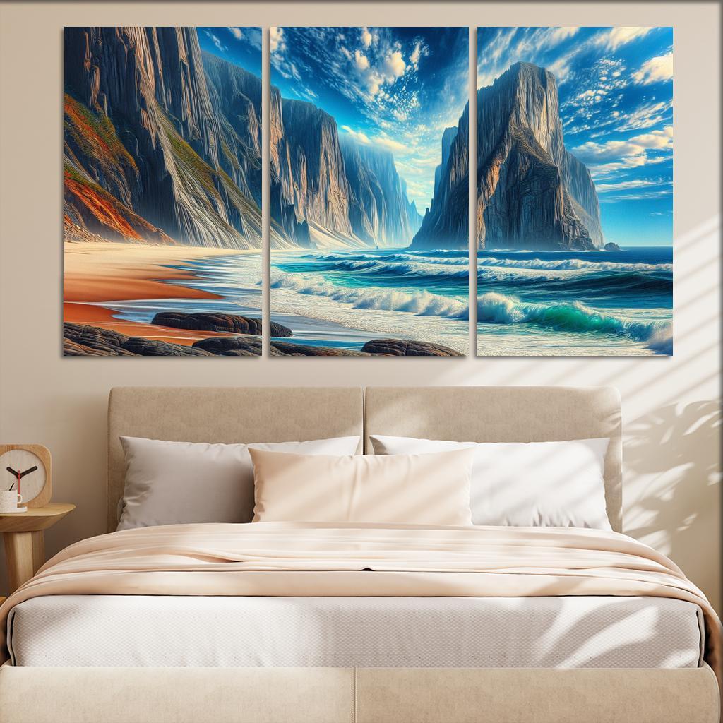 Majestic Cliffs Beach Premium Artwork Frames